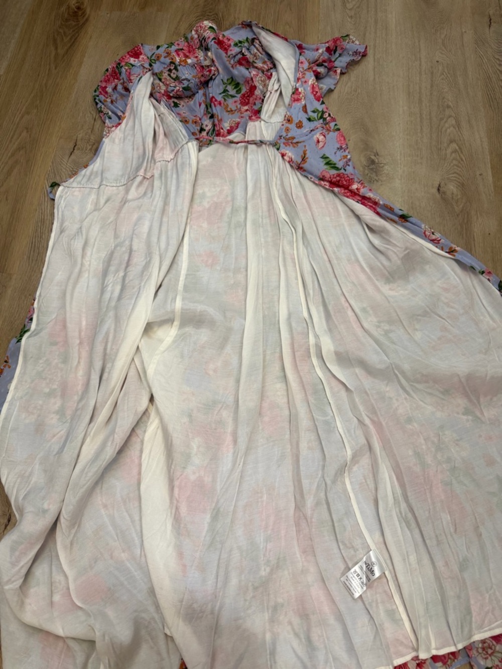 by TiMo Floral Wrap Maxi Dress in Lavender with Pink Bloom - Picture 9 of 10